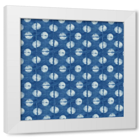 Blue Shibori II White Modern Wood Framed Art Print by Green, Nancy