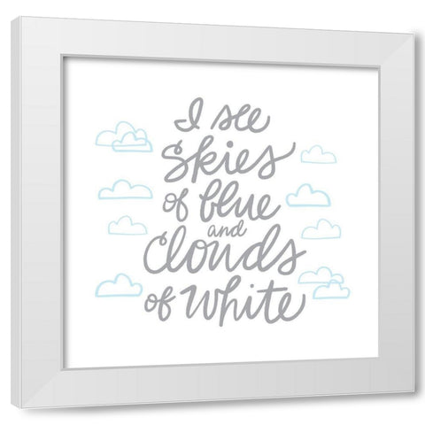 Wonderful World I White Modern Wood Framed Art Print by Noonday Design