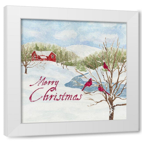 Christmas in the Country IV Merry Christmas White Modern Wood Framed Art Print by Reed, Tara