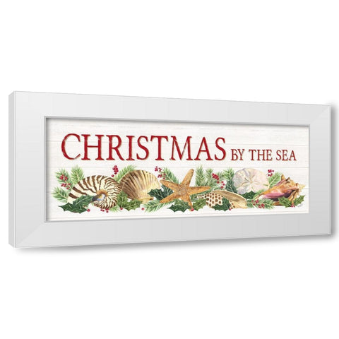 Christmas By the Sea Panel sign White Modern Wood Framed Art Print by Reed, Tara