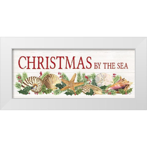 Christmas By the Sea Panel sign White Modern Wood Framed Art Print by Reed, Tara