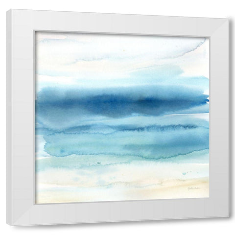 Indigo Seascape II White Modern Wood Framed Art Print by Coulter, Cynthia