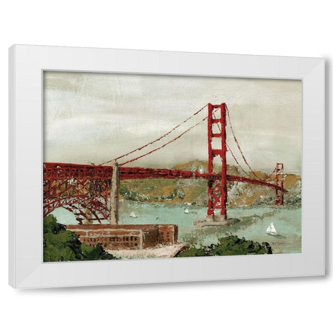 Golden Gate Bridge White Modern Wood Framed Art Print by Cusson, Marie Elaine