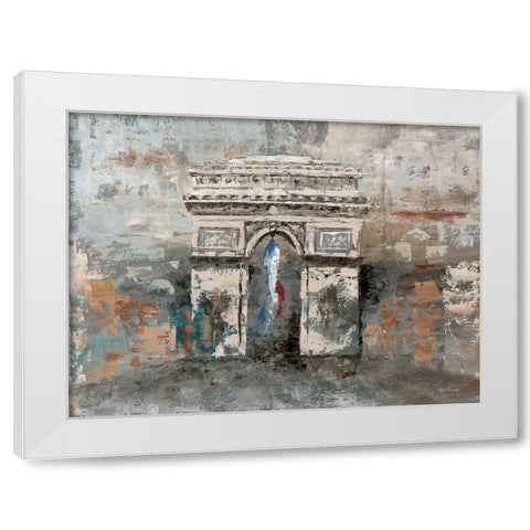 Arc de Triomphe White Modern Wood Framed Art Print by Cusson, Marie Elaine