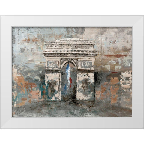 Arc de Triomphe White Modern Wood Framed Art Print by Cusson, Marie Elaine