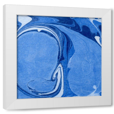 Blue Marble Quad III White Modern Wood Framed Art Print by Green, Nancy