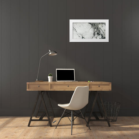 Black and White Marble Panel Trio I White Modern Wood Framed Art Print by Green, Nancy
