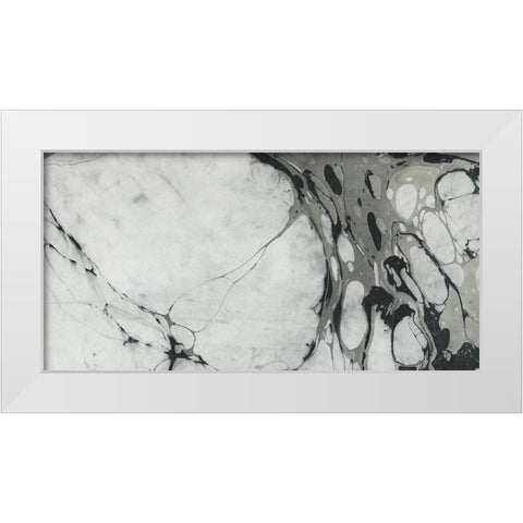 Black and White Marble Panel Trio I White Modern Wood Framed Art Print by Green, Nancy