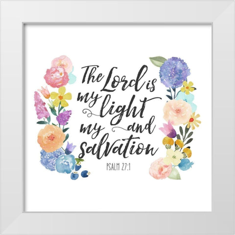 Floral Bible Verse II White Modern Wood Framed Art Print by Noonday Design