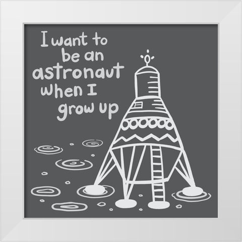 Outerspace/Black II White Modern Wood Framed Art Print by Noonday Design