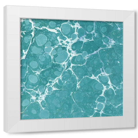 Turquoise Marble VI White Modern Wood Framed Art Print by Green, Nancy