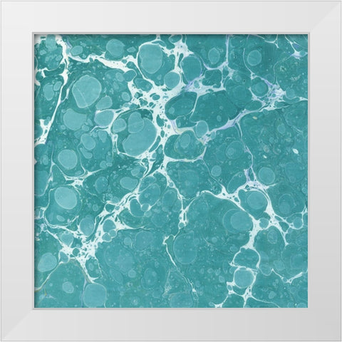 Turquoise Marble VI White Modern Wood Framed Art Print by Green, Nancy