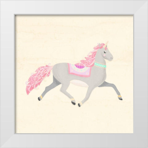 Unicorn Pastel I White Modern Wood Framed Art Print by Noonday Design