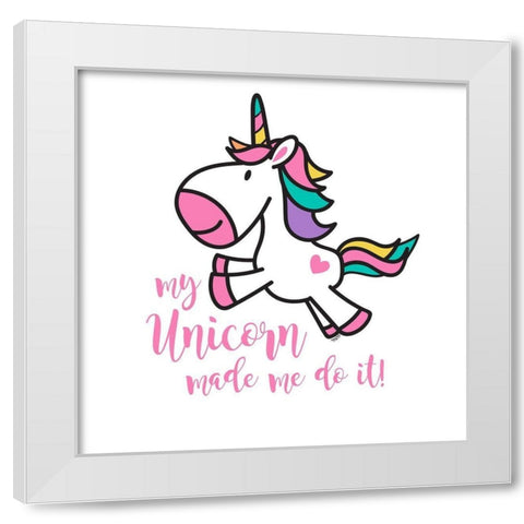 Happy Unicorn II White Modern Wood Framed Art Print by Reed, Tara