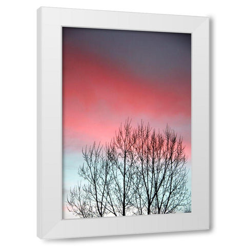 Twilight Sunset panel set White Modern Wood Framed Art Print by Tyrrell, Lu Anne