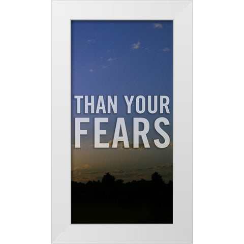 Let Your Faith Panel C White Modern Wood Framed Art Print by Tyrrell, Lu Anne