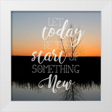 Let Today Be White Modern Wood Framed Art Print by Tyrrell, Lu Anne