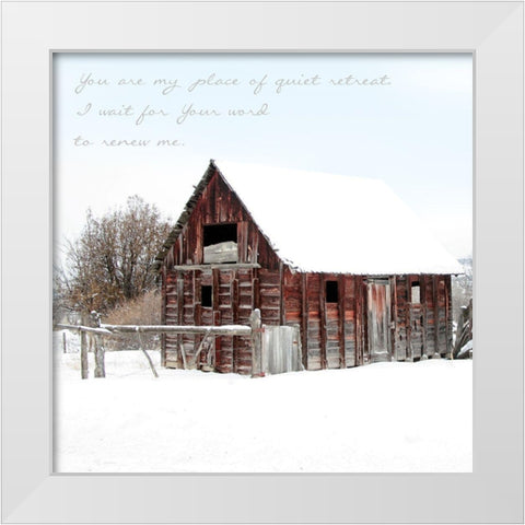 Quiet Retreat  White Modern Wood Framed Art Print by Tyrrell, Lu Anne
