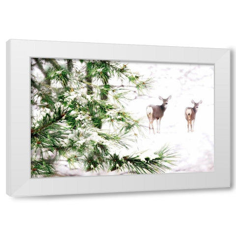 Winters Dream White Modern Wood Framed Art Print by Tyrrell, Lu Anne