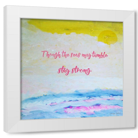 Never Give Up White Modern Wood Framed Art Print by Kushnir, Tammy