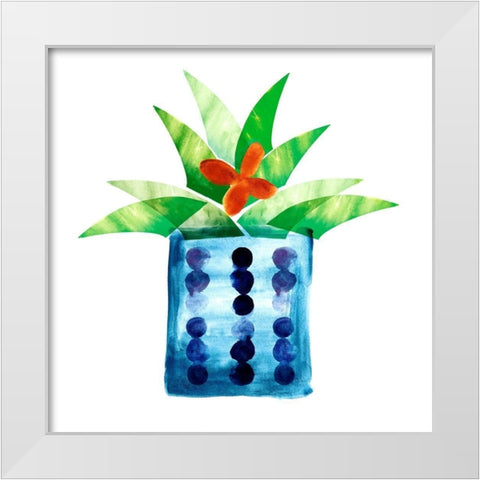 Colorful Cactus VII White Modern Wood Framed Art Print by Northern Lights