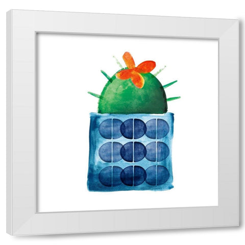 Colorful Cactus VIIII White Modern Wood Framed Art Print by Northern Lights