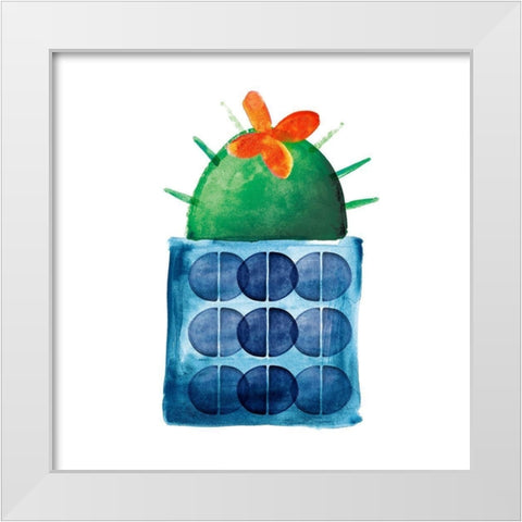 Colorful Cactus VIIII White Modern Wood Framed Art Print by Northern Lights