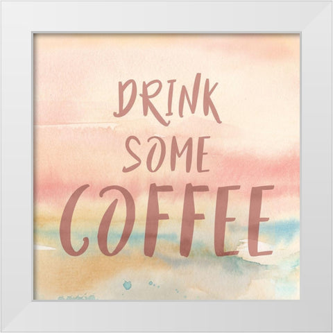 Put Your Hair Up Square B White Modern Wood Framed Art Print by Coulter, Cynthia