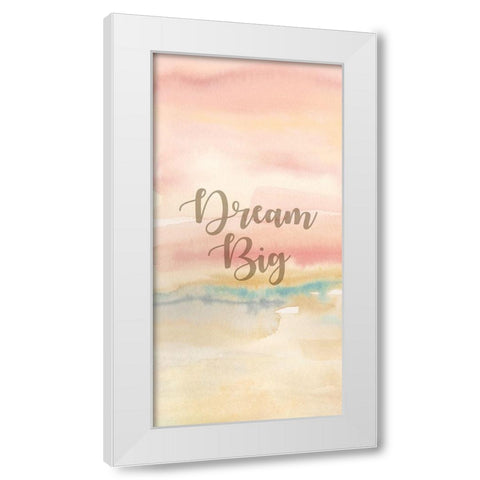 Dream Big Panel A White Modern Wood Framed Art Print by Coulter, Cynthia