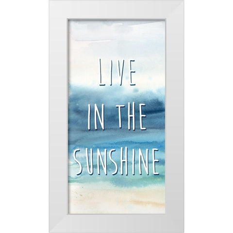 Live in the Sunshine Panel A White Modern Wood Framed Art Print by Coulter, Cynthia
