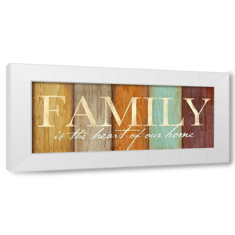 Family Sentiment Sign I Spice White Modern Wood Framed Art Print by Coulter, Cynthia