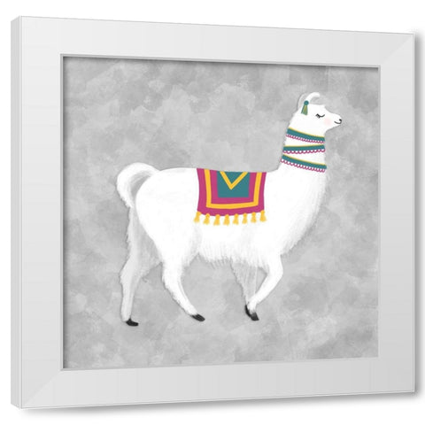 Lovely Llama I White Modern Wood Framed Art Print by Noonday Design