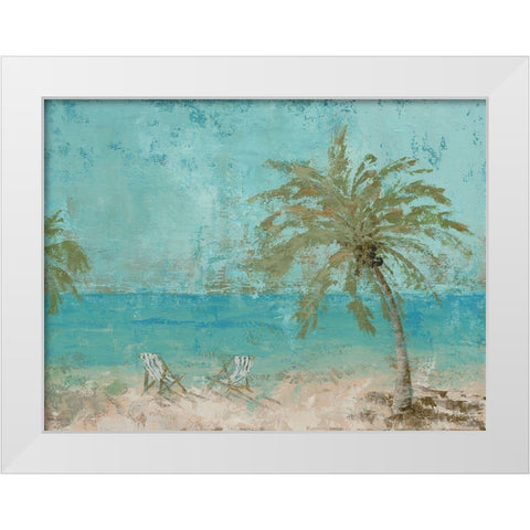 Beach Day Landscape I White Modern Wood Framed Art Print by Cusson, Marie Elaine