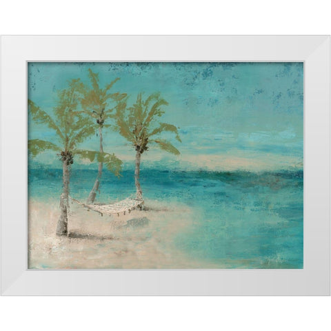 Beach Day Landscape II White Modern Wood Framed Art Print by Cusson, Marie Elaine