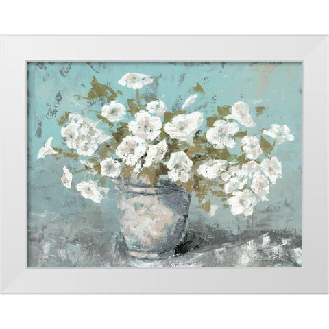 Morning Blossom Still Life White Modern Wood Framed Art Print by Cusson, Marie Elaine