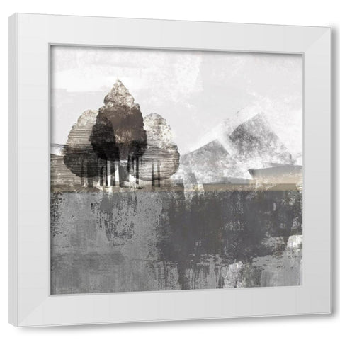 Textured Landscape White Modern Wood Framed Art Print by Northern Lights