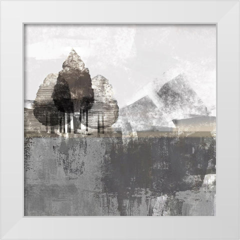 Textured Landscape White Modern Wood Framed Art Print by Northern Lights