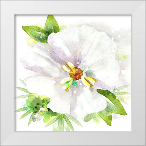 Floral Beauty III White Modern Wood Framed Art Print by Northern Lights