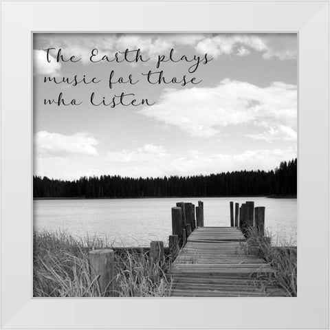 Baron Lake White Modern Wood Framed Art Print by Tyrrell, Lu Anne