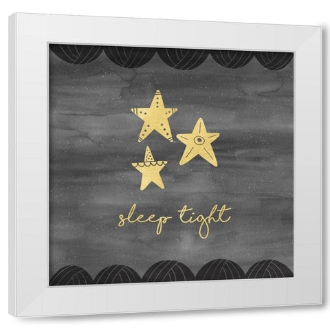 Good Night Sleep Tight II White Modern Wood Framed Art Print by Noonday Design