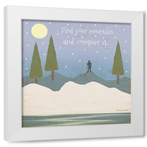 Find Your Mountain White Modern Wood Framed Art Print by Kushnir, Tammy
