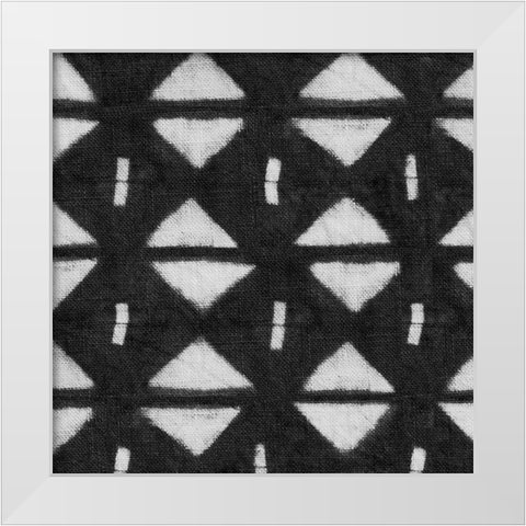 Shibori Black III White Modern Wood Framed Art Print by Green, Nancy