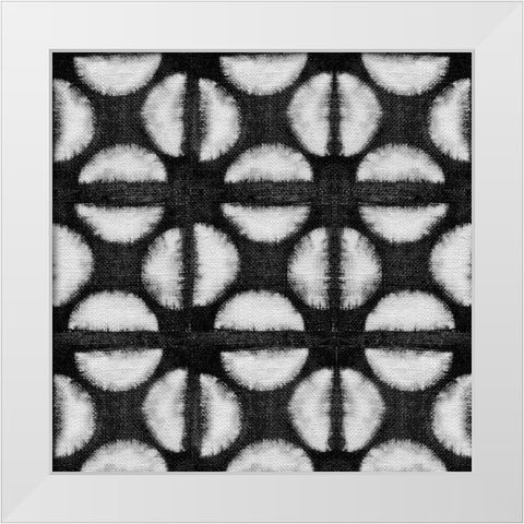 Shibori Black IV White Modern Wood Framed Art Print by Green, Nancy