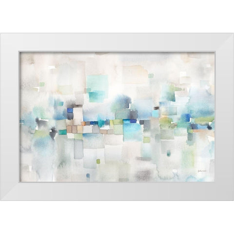 Cityscape Abstract White Modern Wood Framed Art Print by Coulter, Cynthia