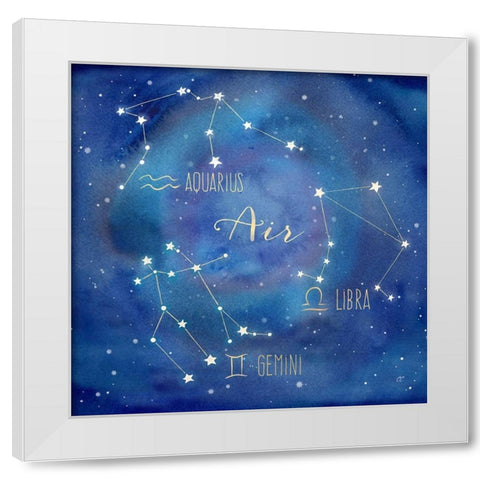 Star Sign Air White Modern Wood Framed Art Print by Coulter, Cynthia