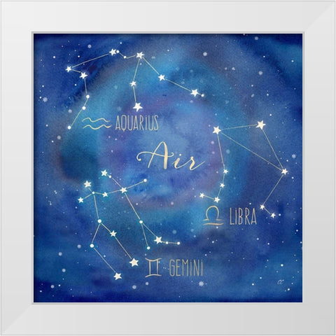 Star Sign Air White Modern Wood Framed Art Print by Coulter, Cynthia