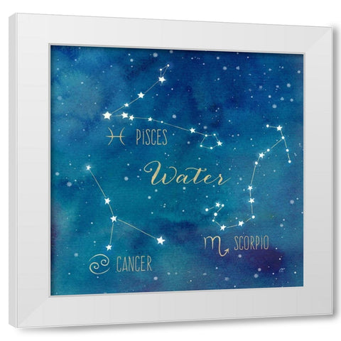 Star Sign Water White Modern Wood Framed Art Print by Coulter, Cynthia