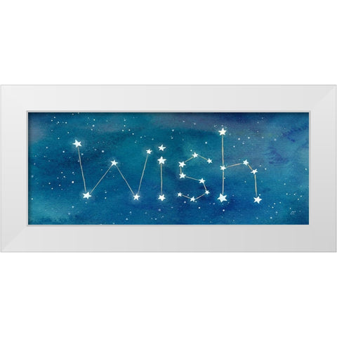 Star Sign Wish White Modern Wood Framed Art Print by Coulter, Cynthia