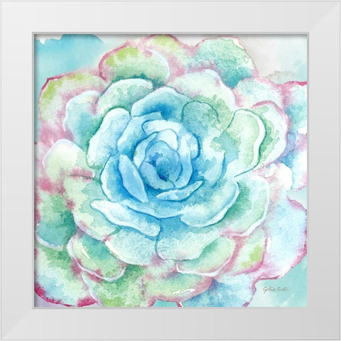 Sweet Succulents I White Modern Wood Framed Art Print by Coulter, Cynthia