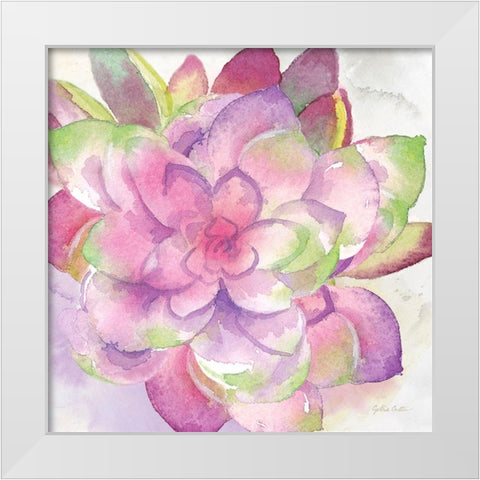 Sweet Succulents III White Modern Wood Framed Art Print by Coulter, Cynthia